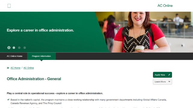 Algonquin College - Office Administration – General (Online)