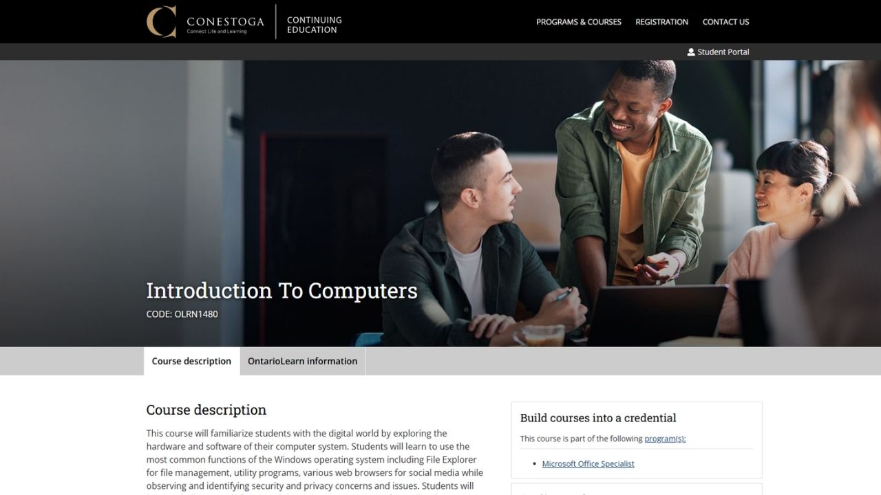 Conestoga College - Introduction to Computers