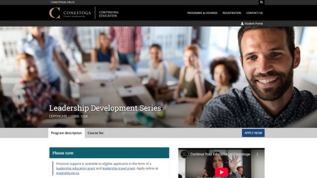 Conestoga College – Leadership Development Series
