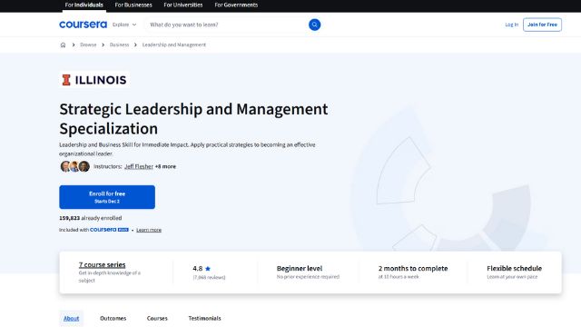 Coursera - Strategic Leadership and Management Specialization