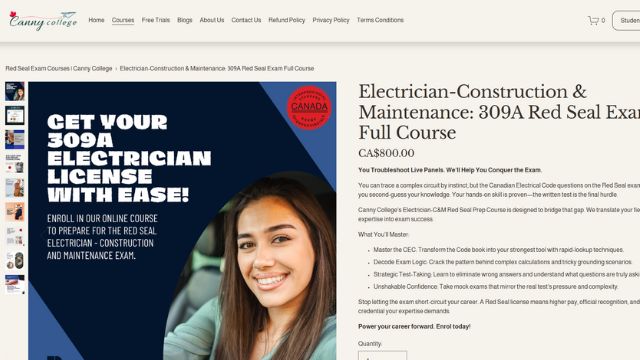Electrician-Construction & Maintenance: 309A Red Seal Exam Full Course