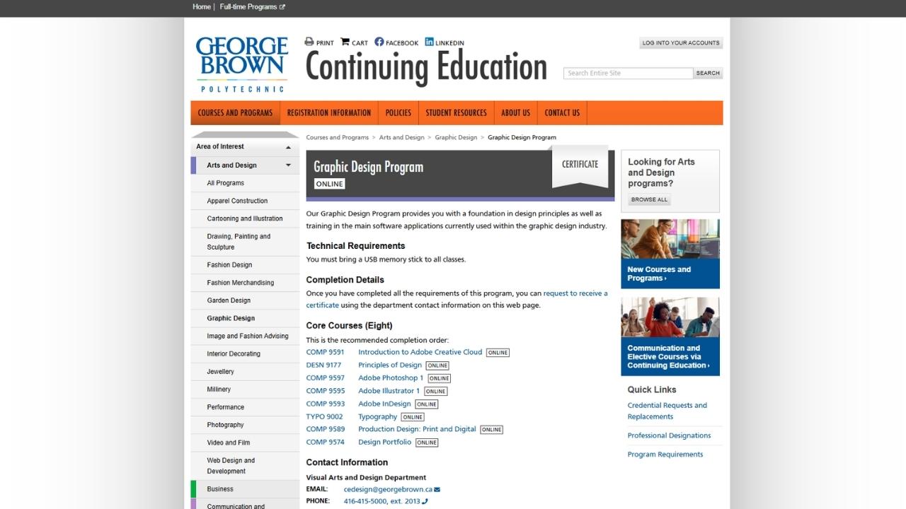 George Brown College - Graphic Design Program