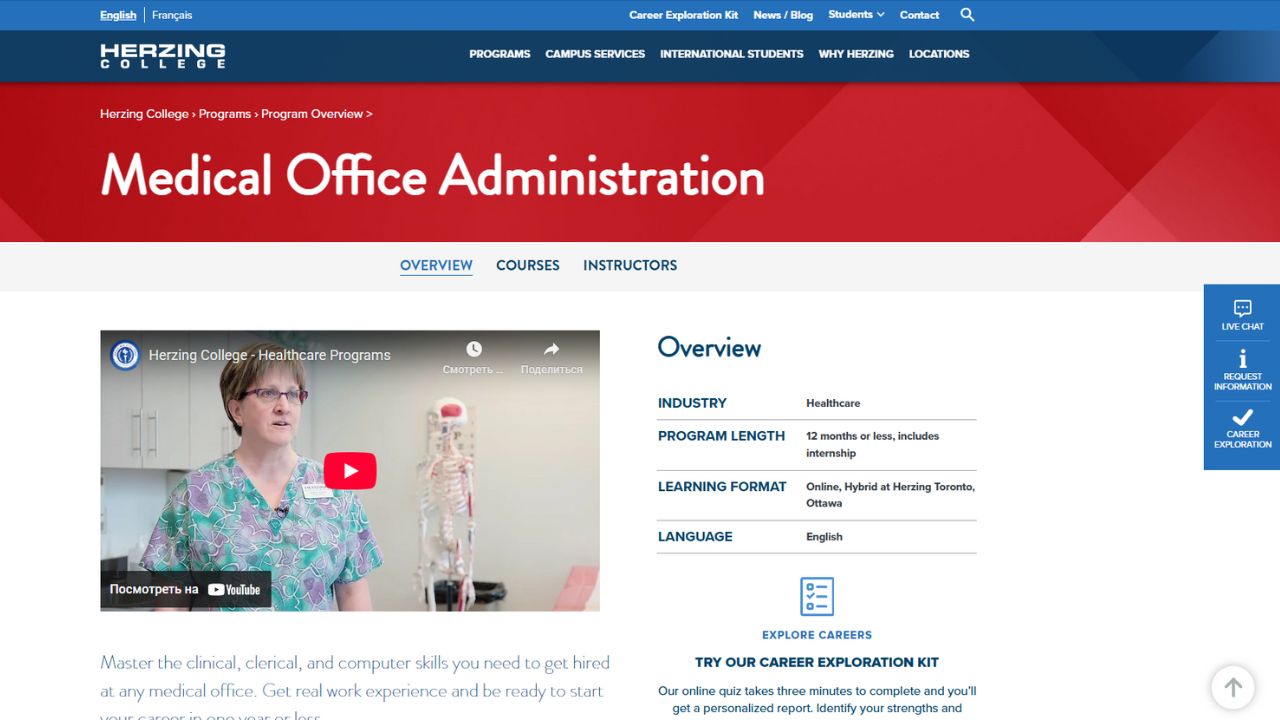 Herzing College - Medical Office Administration (Online & Hybrid)
