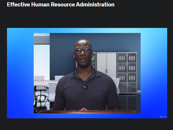 the screenshot from the course Udemy - Human Resource Administration