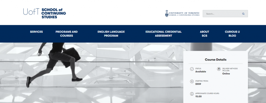 the screenshot from the course of University of Toronto Continuing Studies - Managing People: Essentials