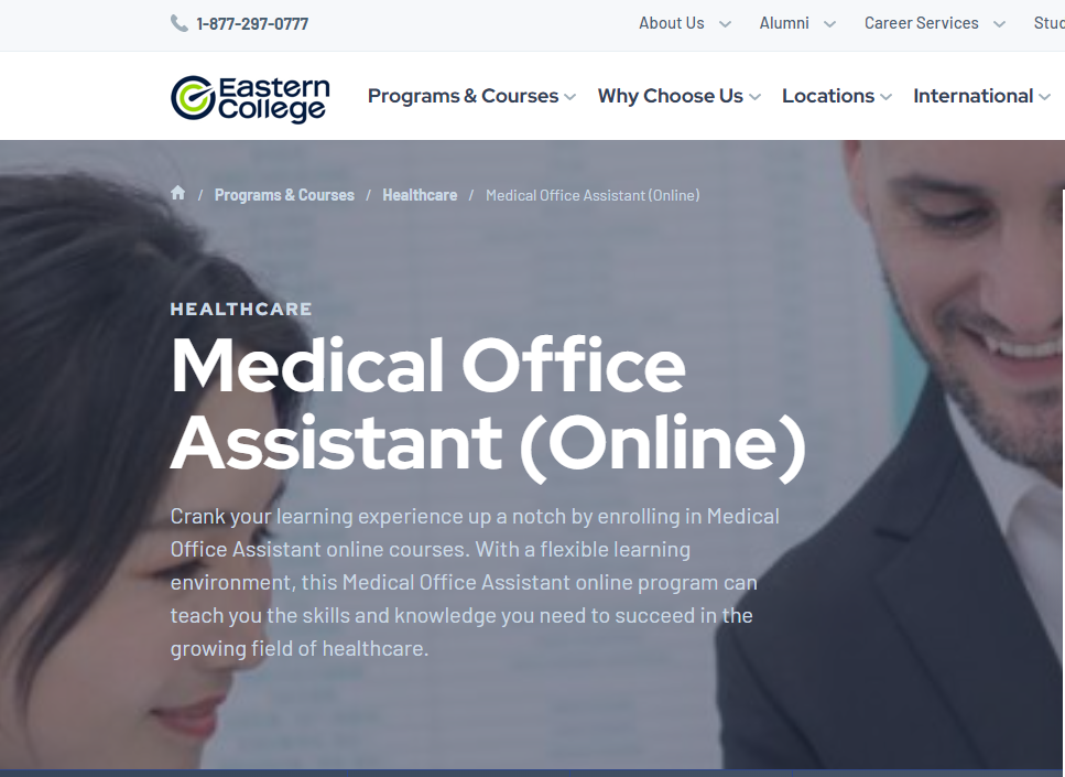 the screenshot from course Eastern College - Medical Office Assistant Diploma Program