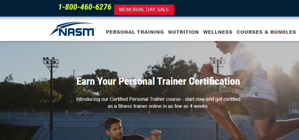 The screenshot from the online course of NASM - Certified Personal Trainer Certification