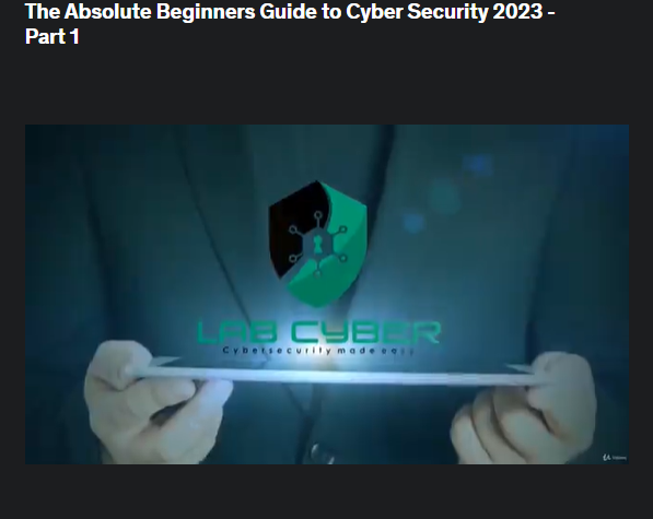 The screenshot from The Absolute Beginners Guide to Cyber Security