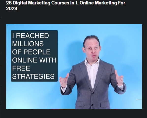 the screenshot from the course Udemy - Online Marketing For 2023