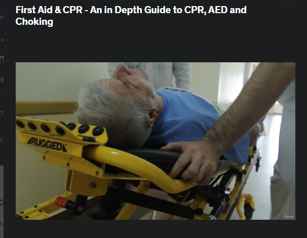 the screenshot from the course of Udemy - First Aid & CPR - An in-Depth Guide to CPR, AED, and Choking