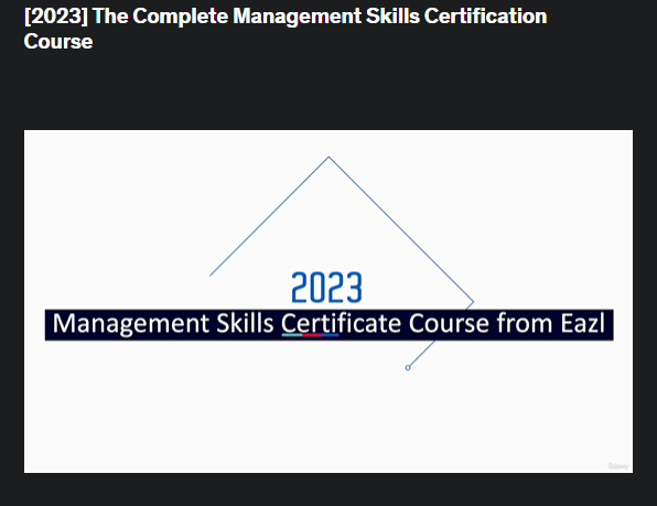 the screenshot from the course of Udemy - The Complete Management Skills Certification Course