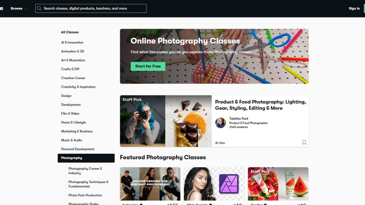 Skillshare - Fundamentals of DSLR Photography (or similar beginner series, e.g., by Justin Bridges or comparable classes)