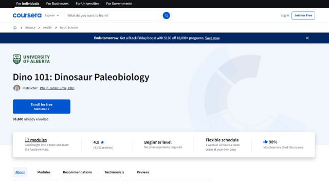 Coursera - University of Alberta - Dino 101: Dinosaur Paleobiology