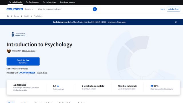 Coursera - University of Toronto - Introduction to Psychology