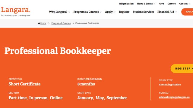 Professional Bookkeeper Short Certificate - Langara College