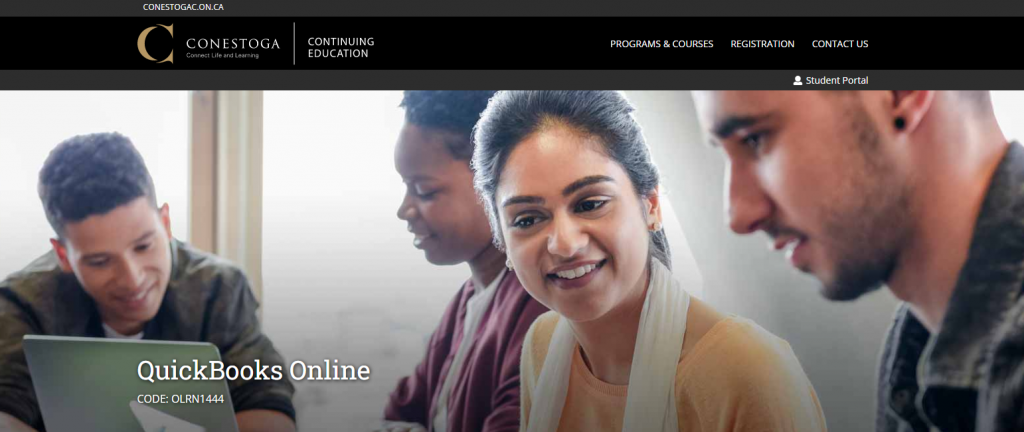 The screensot from the course of Conestoga Continuing Education - QuickBooks Online