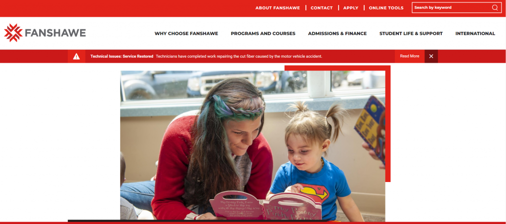the screenshot from the course of Fanshawe - Early Childhood Education Fast Track Online Program