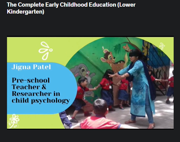 the screenshot from the course of Udemy - The Complete Early Childhood Education (Lower Kindergarten)