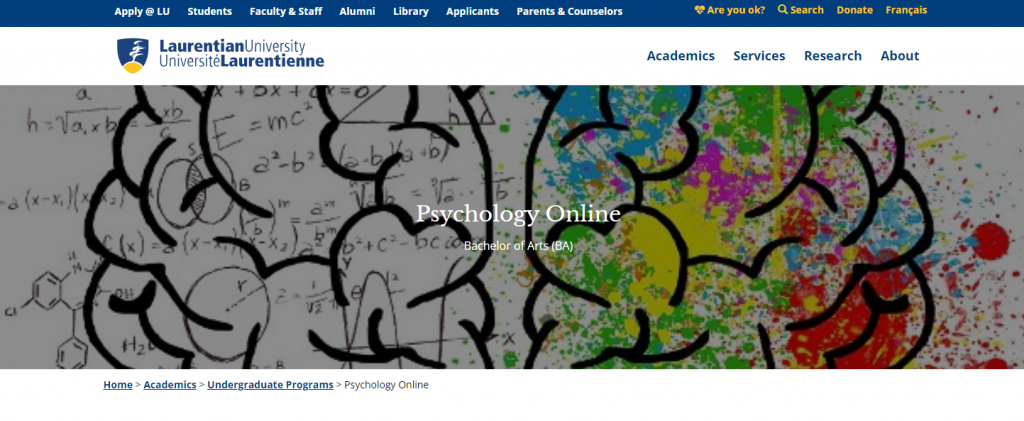 the screenshot from the course of Laurentian University - Psychology Online Bachelor of Arts (BA)