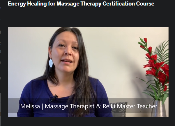the screenshot from the course of Udemy - Energy Healing for Massage Therapy Certification Course