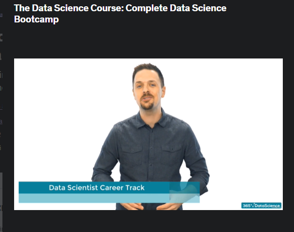 the screenshot from the course of Udemy - The Data Science Course: Complete Data Science Bootcamp