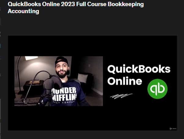 the screenshot from the course of Udemy - QuickBooks Online 2023 Full Course