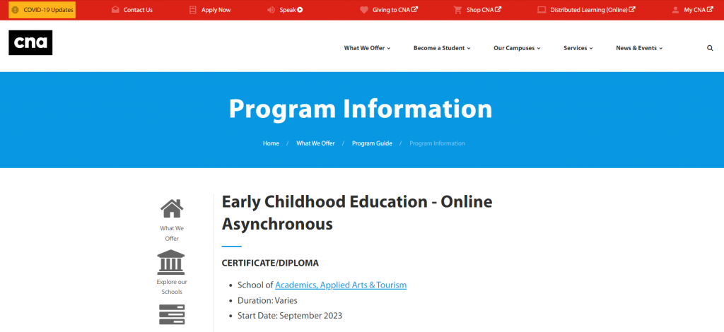 the screenshot from the course of College of North Atlantic - Early Childhood Education Online Asynchronous