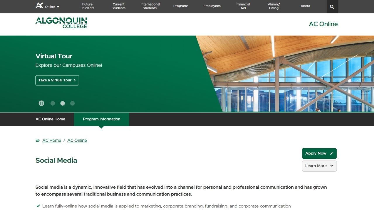 Algonquin College - Social Media 