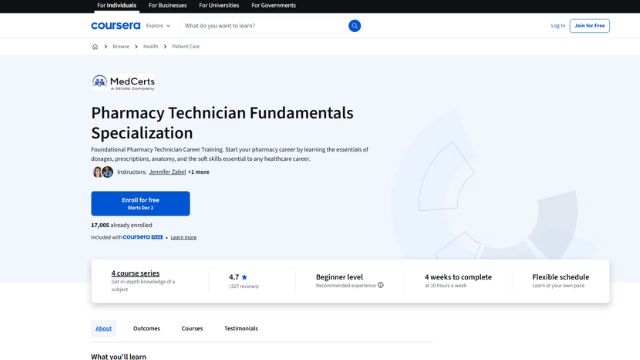 Coursera - Pharmacy Technician Fundamentals Specialization
