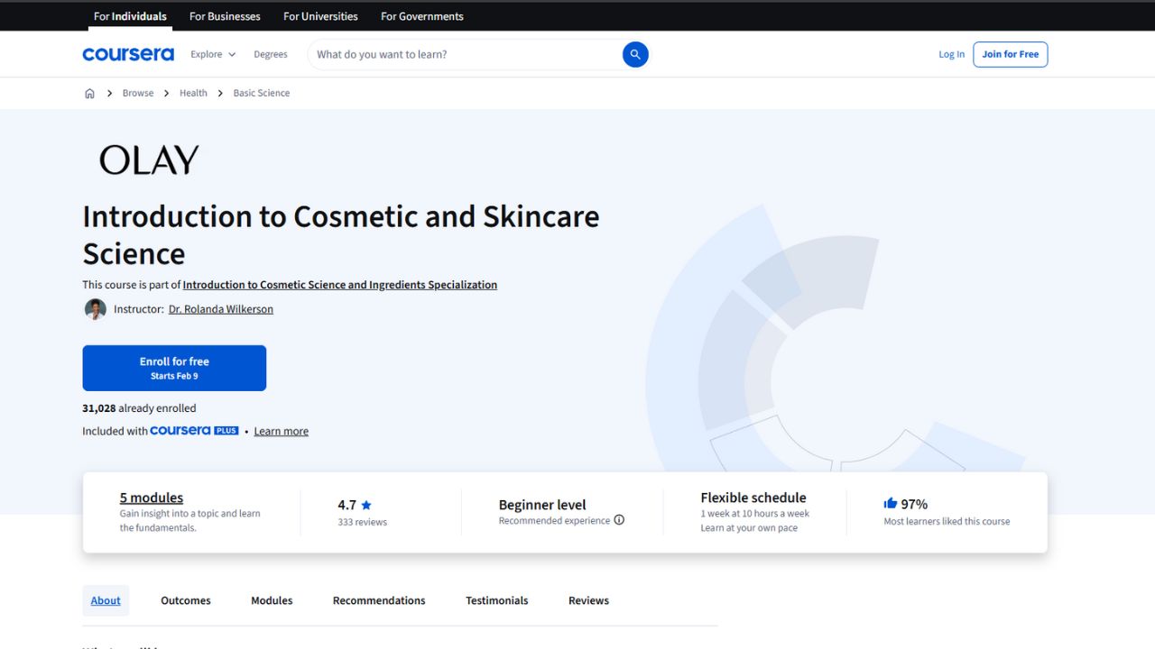 Coursera - Skincare: The Science of Healthy Skin