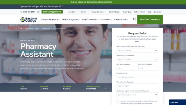 Eastern College – Pharmacy Assistant (Online)