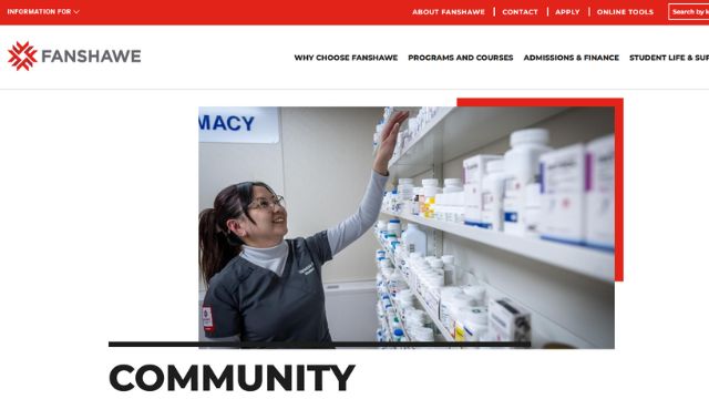 Fanshawe College – Community Pharmacy Assistant