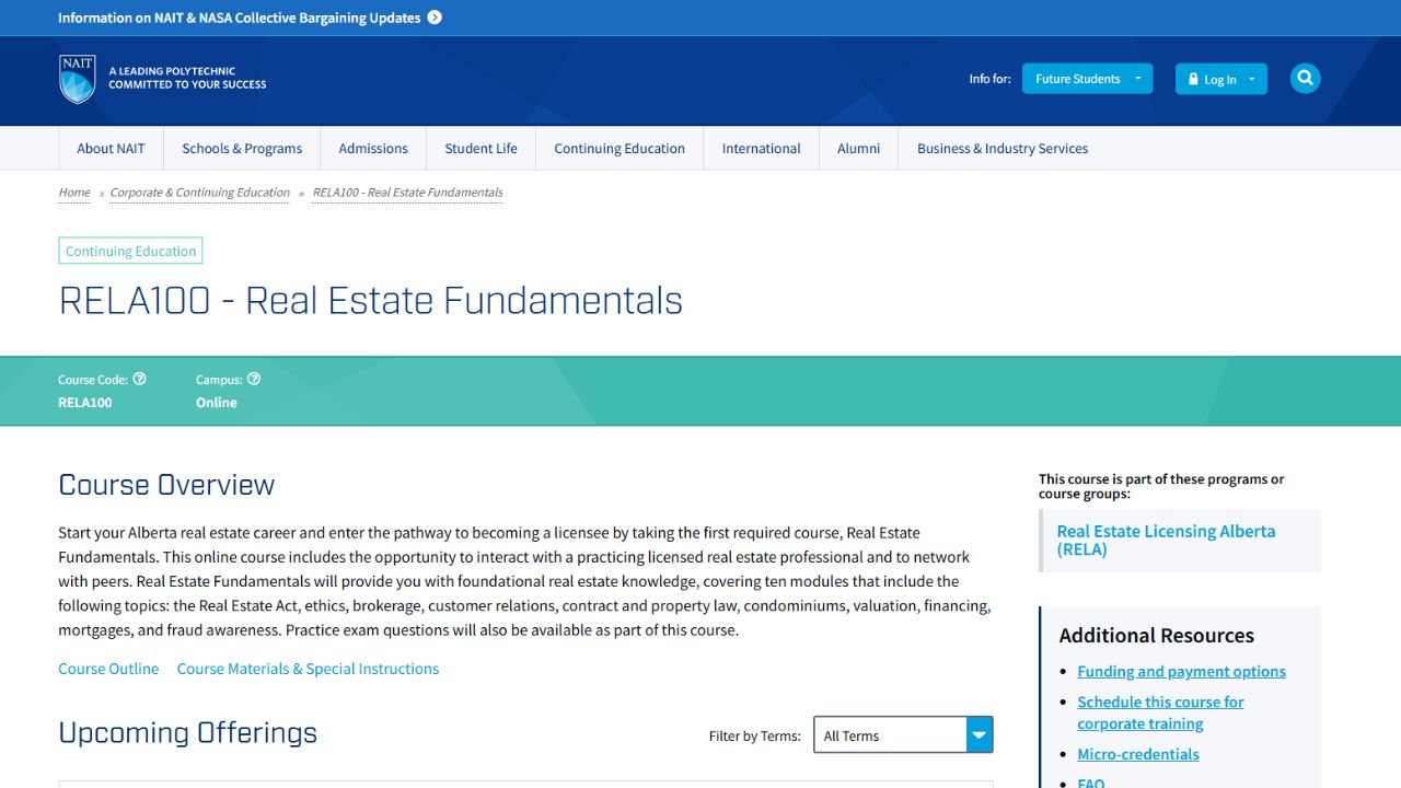 NAIT - RELA100: Real Estate Fundamentals
