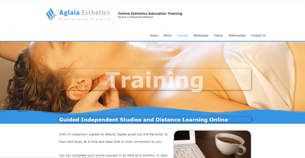 the screenshot from the course of Aglaia Esthetics Online Esthetics Education Training
