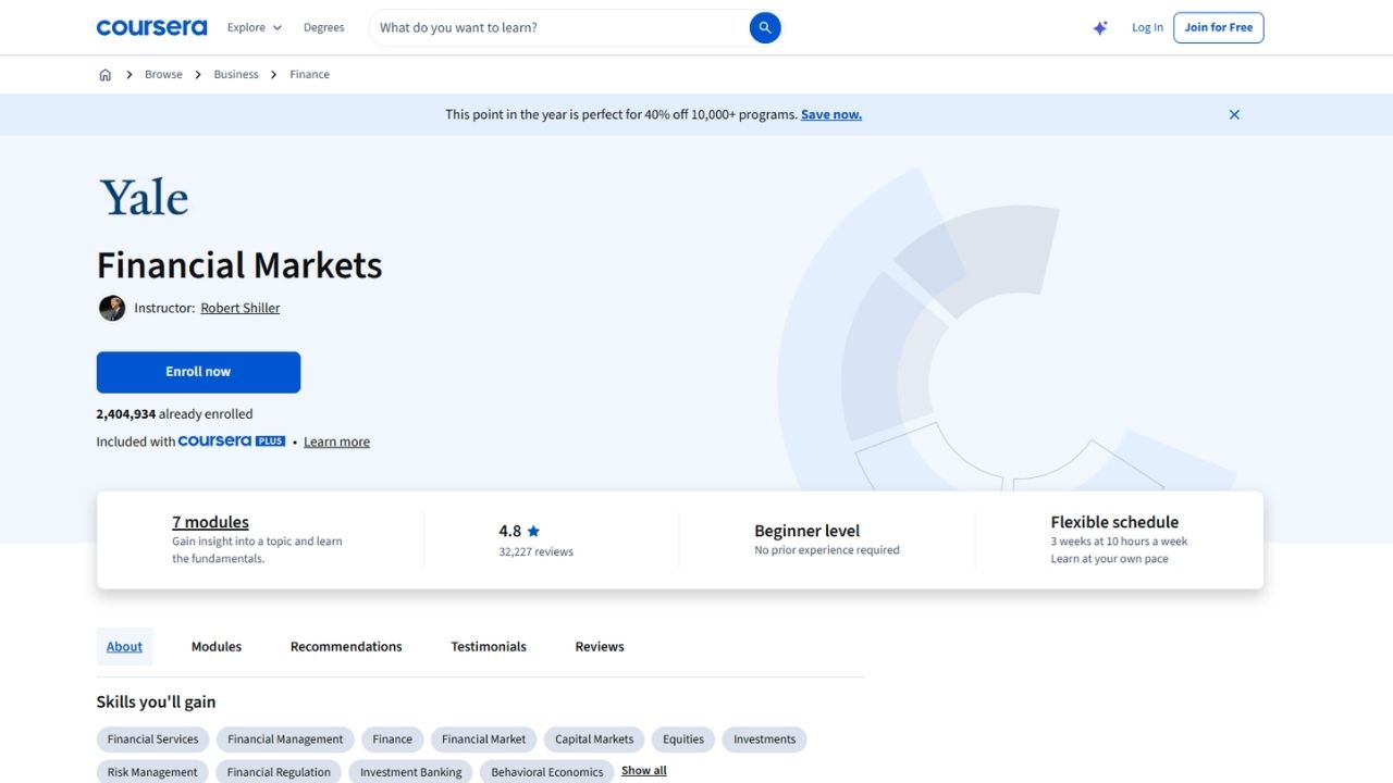 Coursera - Financial Markets (Global)