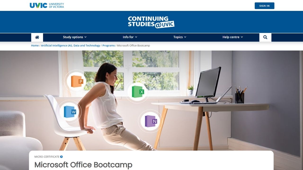 University of Victoria (UVic) - Microsoft Office Bootcamp