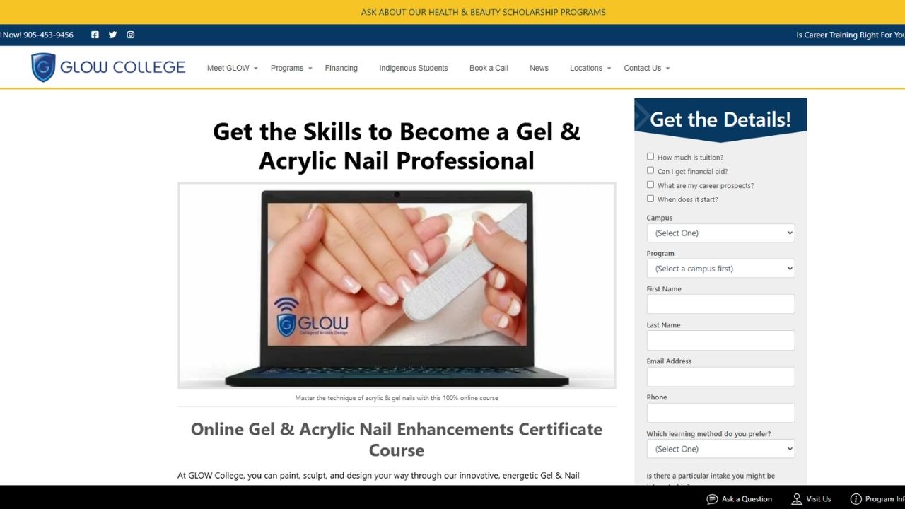 Glow College Canada - Gel and Acrylic Nail Enhancements Online