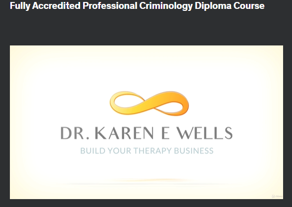 the screenshot from the course of Udemy - Fully Accredited Professional Criminology Diploma Course