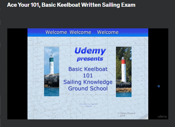 the screenshot from the course of Udemy - Ace Your 101, Basic Keelboat Written Sailing Exam