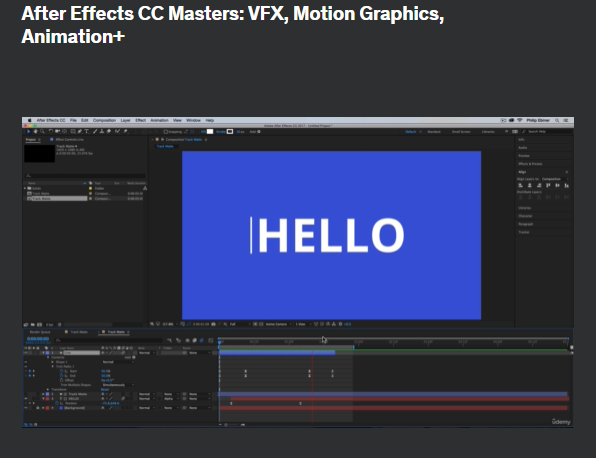 the screenshot from the course of Udemy - After Effects CC Masters: VFX, Motion Graphics, Animation+