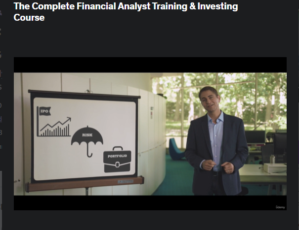 the screenshot from the course of Udemy - The Complete Financial Analyst Training & Investing Course