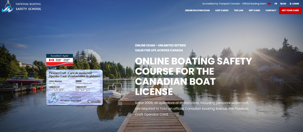 the screenshot from the course of National Boating Safety School - Online Boating Safety Course For The Canadian Boat License