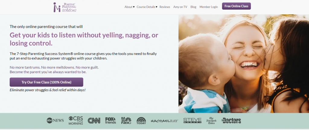 the screenshot from the course of Positive Parenting Solutions - Online Parenting Course