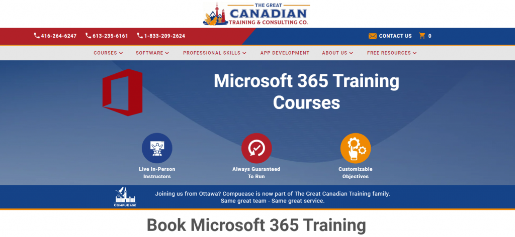 the screenshot from the course of The Great Canadian Training Courses - Microsoft 365 Training Courses