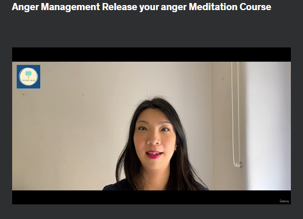 the screenshot from the course of Udemy - Anger Management Release your anger Meditation Course