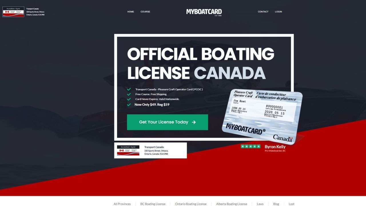 Canadian Boating License Online Course — MyBoatCard.com