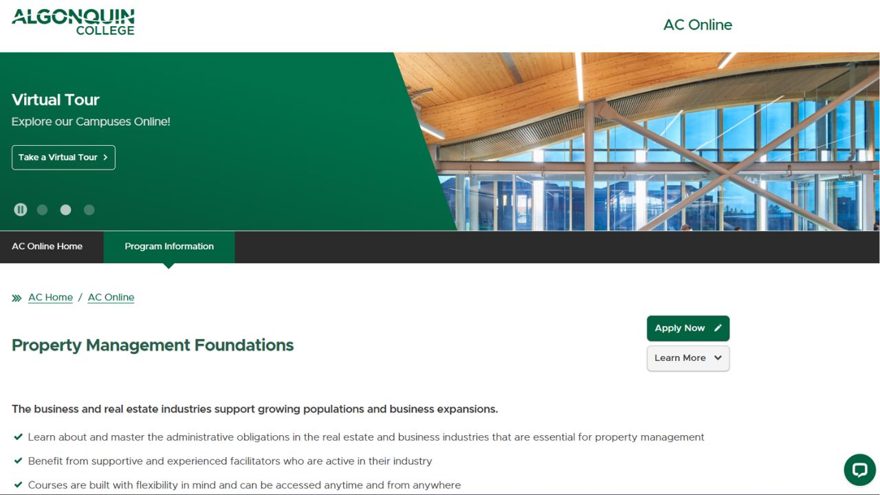 Algonquin College - Property Management Foundations (AC Online)