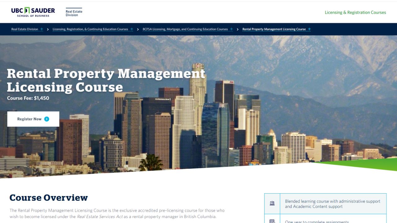 photo of UBC Sauder - Rental Property Management Licensing Course (BC-Specific, Online)