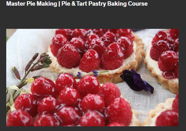 the screenshot from the course of Udemy - Master Pie Making | Pie & Tart Pastry Baking Course